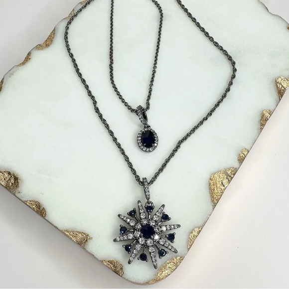 Bomb Party Reign Villain Collection A Queen's Pendant RBP7650 Sapphire Blue NWT - Picture 3 of 8